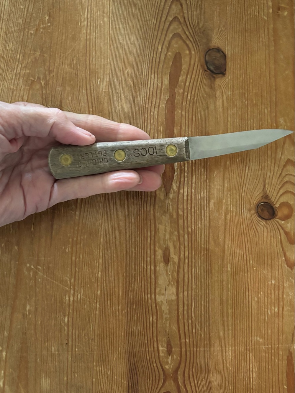 Chicago Cutlery 100S Paring Knife – Classic Walnut Handle with Brass Rivets